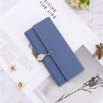 Wholesale Women Simple Solid Color Letter Printed Tirfold Purse - Image 15