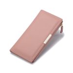 Wholesale Women Simple Solid Color Zipper Purse