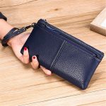 Wholesale Women Fashion Solid Color Leather Zipper Purse - Image 17