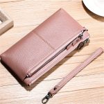 Wholesale Women Fashion Solid Color Leather Zipper Purse - Image 11