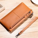 Wholesale Women Fashion Solid Color Leather Zipper Purse - Image 14