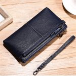 Wholesale Women Fashion Solid Color Leather Zipper Purse - Image 2