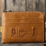 Wholesale Vintage Solid Color Leather Multifunction Coin Wallet