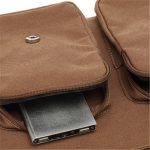 Men Vintage Canvas Large Capacity Multi-pocket Crossbody Bag - Image 5