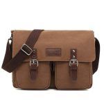 Wholesale Men Vintage Canvas Large Capacity Multi-pocket Crossbody Bag