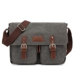 Men Vintage Canvas Large Capacity Multi-pocket Crossbody Bag - Image 7