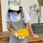 Wholesale Women Fashion Bear Design Zipper Canvas Chest Bag - Image 5