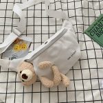 Wholesale Women Fashion Bear Design Zipper Canvas Chest Bag - Image 12