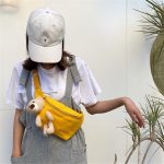 Wholesale Women Fashion Bear Design Zipper Canvas Chest Bag - Image 7