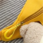 Wholesale Women Fashion Bear Design Zipper Canvas Chest Bag - Image 2
