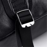 Men Fashion Outdoor Large Capacity Zipper PU Backpack - Image 9