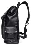 Men Fashion Outdoor Large Capacity Zipper PU Backpack - Image 3