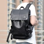Men Fashion Outdoor Large Capacity Zipper PU Backpack - Image 4