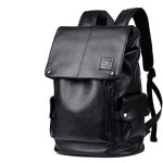 Men Fashion Outdoor Large Capacity Zipper PU Backpack - Image 2