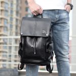 Men Fashion Outdoor Large Capacity Zipper PU Backpack - Image 11