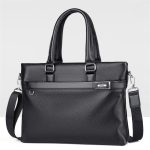 Wholesale Men Fashion Solid Color Zipper Large Capacity Dismountable Strap Briefcase - Image 2