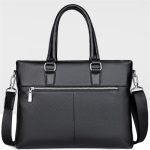 Wholesale Men Fashion Solid Color Zipper Large Capacity Dismountable Strap Briefcase - Image 4