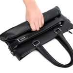 Wholesale Men Fashion Solid Color Zipper Large Capacity Dismountable Strap Briefcase - Image 7