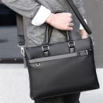 Wholesale Men Fashion Solid Color Zipper Large Capacity Dismountable Strap Briefcase - Image 10
