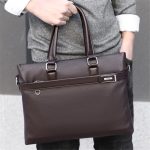 Wholesale Men Fashion Solid Color Zipper Large Capacity Dismountable Strap Briefcase - Image 13
