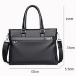 Wholesale Men Fashion Solid Color Zipper Large Capacity Dismountable Strap Briefcase - Image 11