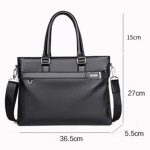 Wholesale Men Fashion Solid Color Zipper Large Capacity Dismountable Strap Briefcase - Image 3