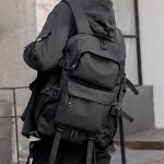Wholesale Men Casual Black Large Capacity Zipper Backpack - Image 10