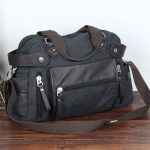 Wholesale Men Casual Zipper Large Capacity Canvas Handle Bag - Image 8