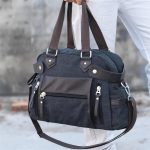 Wholesale Men Casual Zipper Large Capacity Canvas Handle Bag - Image 9