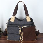 Wholesale Men Unique Retro Zipper Large Capacity Multi-pocket Handle Bag