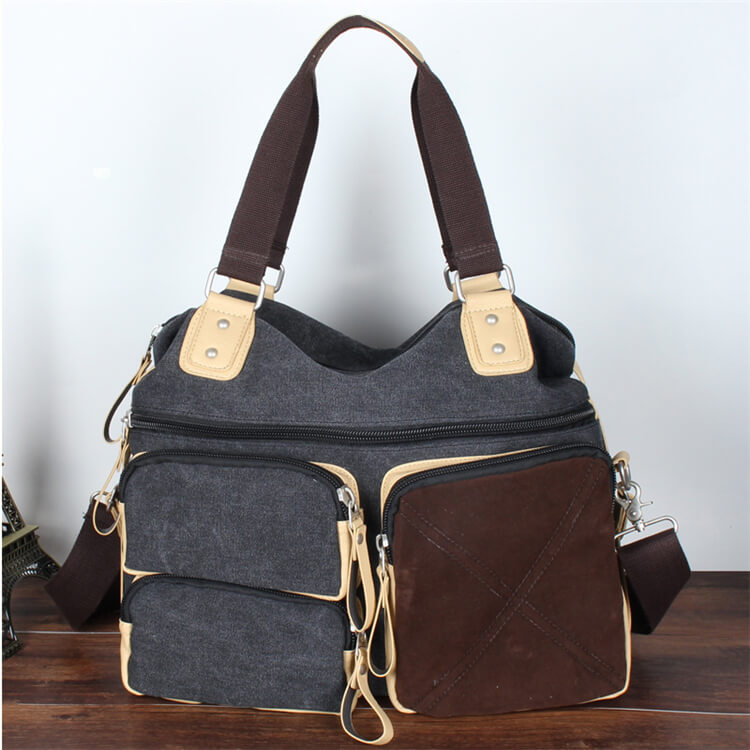 2021011607040284201 Wholesale Men Unique Retro Zipper Large Capacity Multi-pocket Handle Bag - Image 1
