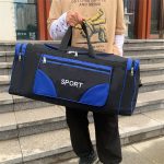 Wholesale Men Casual Large Capacity Zipper Multiple Pocket Color Blocking Patchwork Handbag - Image 9