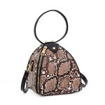 Wholesale Women Fashion Color Blocking Leopard Printed Triangle Shape Bag - Image 16