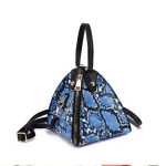 Wholesale Women Fashion Color Blocking Leopard Printed Triangle Shape Bag - Image 20