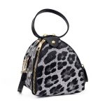Wholesale Women Fashion Color Blocking Leopard Printed Triangle Shape Bag - Image 2