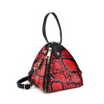 Wholesale Women Fashion Color Blocking Leopard Printed Triangle Shape Bag - Image 22