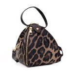 Wholesale Women Fashion Color Blocking Leopard Printed Triangle Shape Bag - Image 11