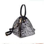 Wholesale Women Fashion Color Blocking Leopard Printed Triangle Shape Bag - Image 21