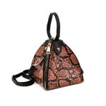 Wholesale Women Fashion Color Blocking Leopard Printed Triangle Shape Bag - Image 19