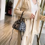 Wholesale Women Fashion Color Blocking Leopard Printed Triangle Shape Bag - Image 9