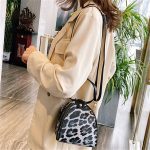 Wholesale Women Fashion Color Blocking Leopard Printed Triangle Shape Bag - Image 8