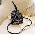 Wholesale Women Fashion Color Blocking Leopard Printed Triangle Shape Bag - Image 3