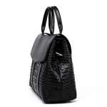 Wholesale Women Solid Color Large Capacity Crocodile Pattern Tote Bag - Image 3