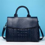 Wholesale Women Solid Color Large Capacity Crocodile Pattern Tote Bag - Image 9