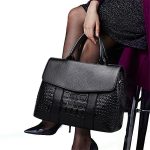 Wholesale Women Solid Color Large Capacity Crocodile Pattern Tote Bag - Image 8