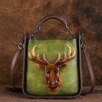 Women Retro Reindeer Design Top-handle Shoulder Bag - Image 10