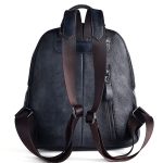 Wholesale Women Retro Ethnic Color Blocking Embossing Leather Backpack - Image 8