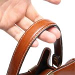 Wholesale Women Simple Solid Color Waxed Leather Bucket Bag - Image 7