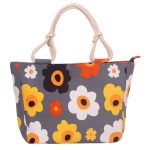 Wholesale Women Casual Color Blocking Large Capacity Canvas Tote Bag - Image 3