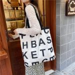 Wholesale Women Fashion Letter Decorative Large Capacity Canvas Shoulder Bags - Image 8